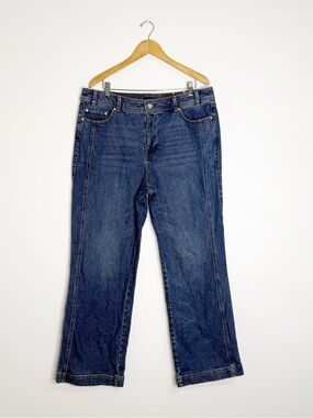Talbots Relaxed Bootcut Jeans Size 16 Nash Wash Tencel Blend